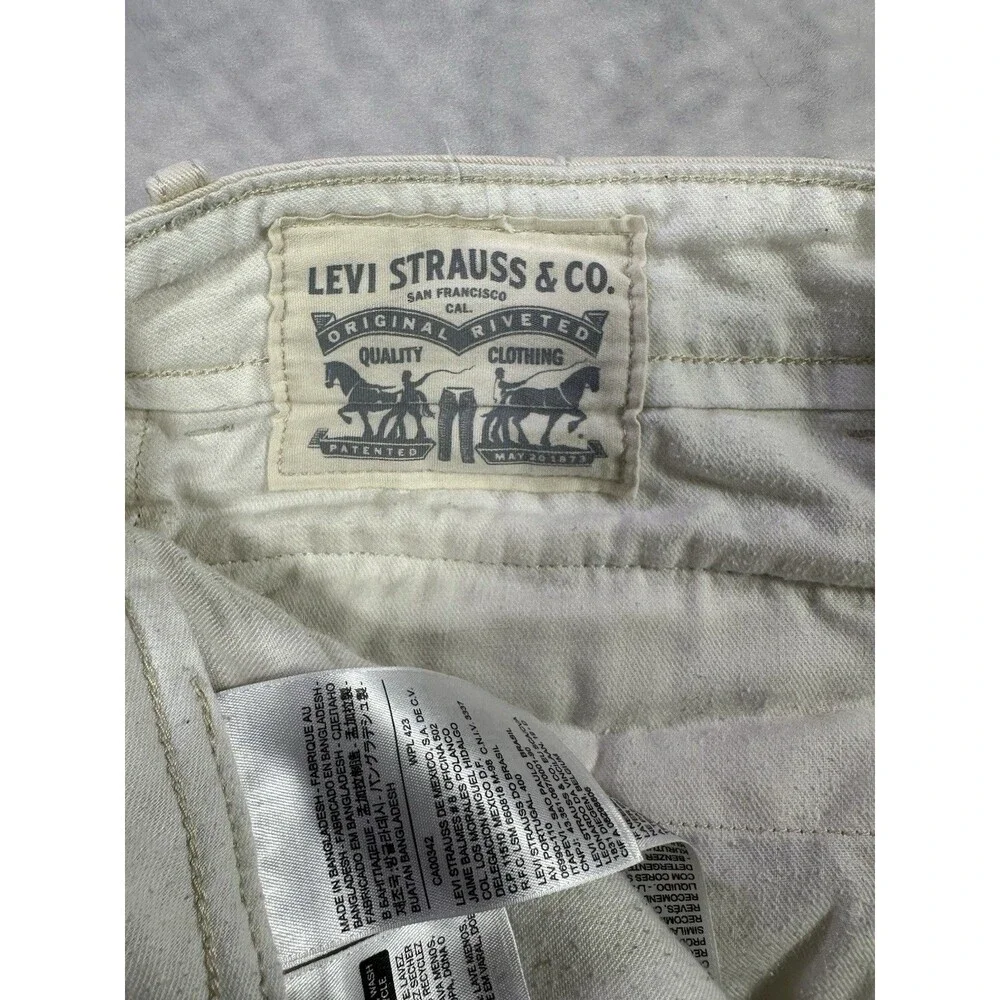 Levis Shorts Mens 38 Beige Cargo Utility White Tab Size 38